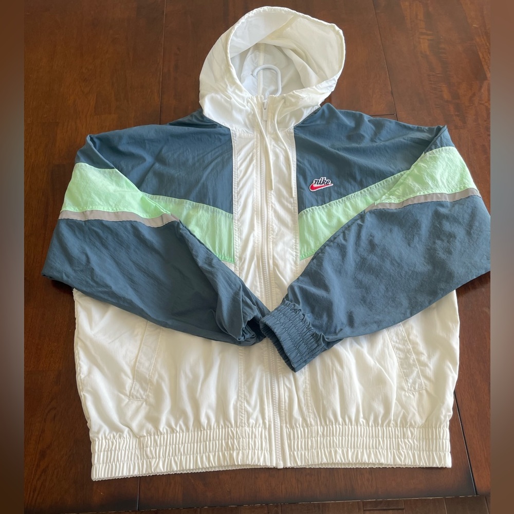 Nike Windbreaker,Green/White/Blue
